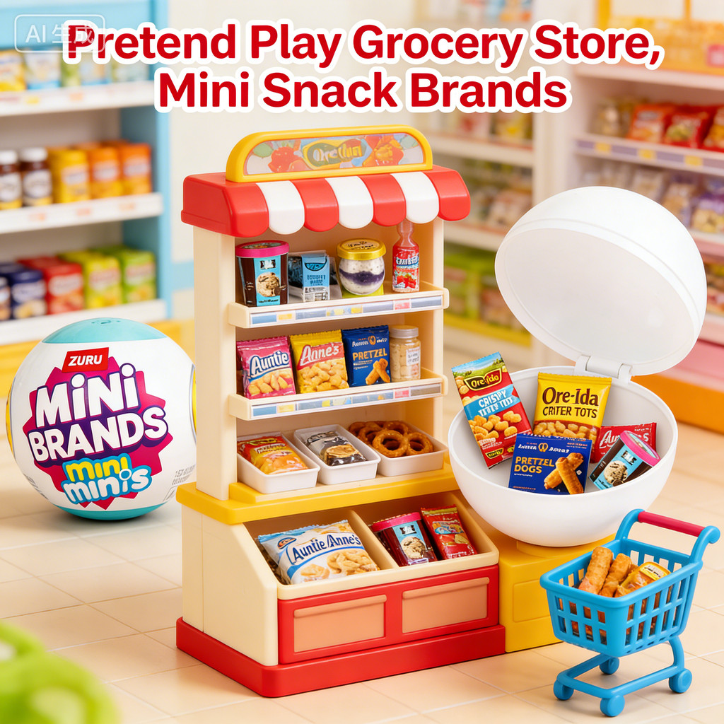 ZURU Mini Brands Fill the Fridge – Bộ đồ chơi sưu tập mù các loại, Đồ chơi Gag mới lạ, Mở hộp bí ẩn 