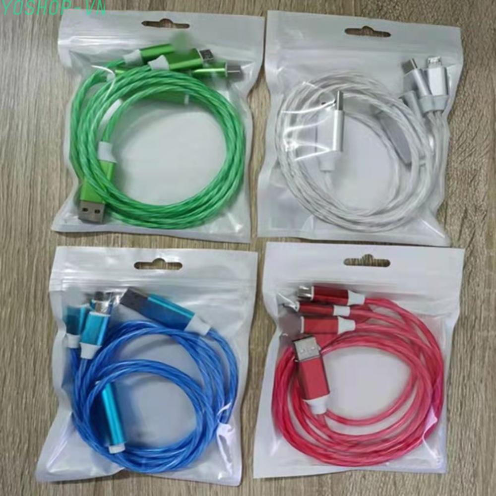 [Ysp]Fast Charging Cable Quick Charging Built In LED Light Glowing LED Light