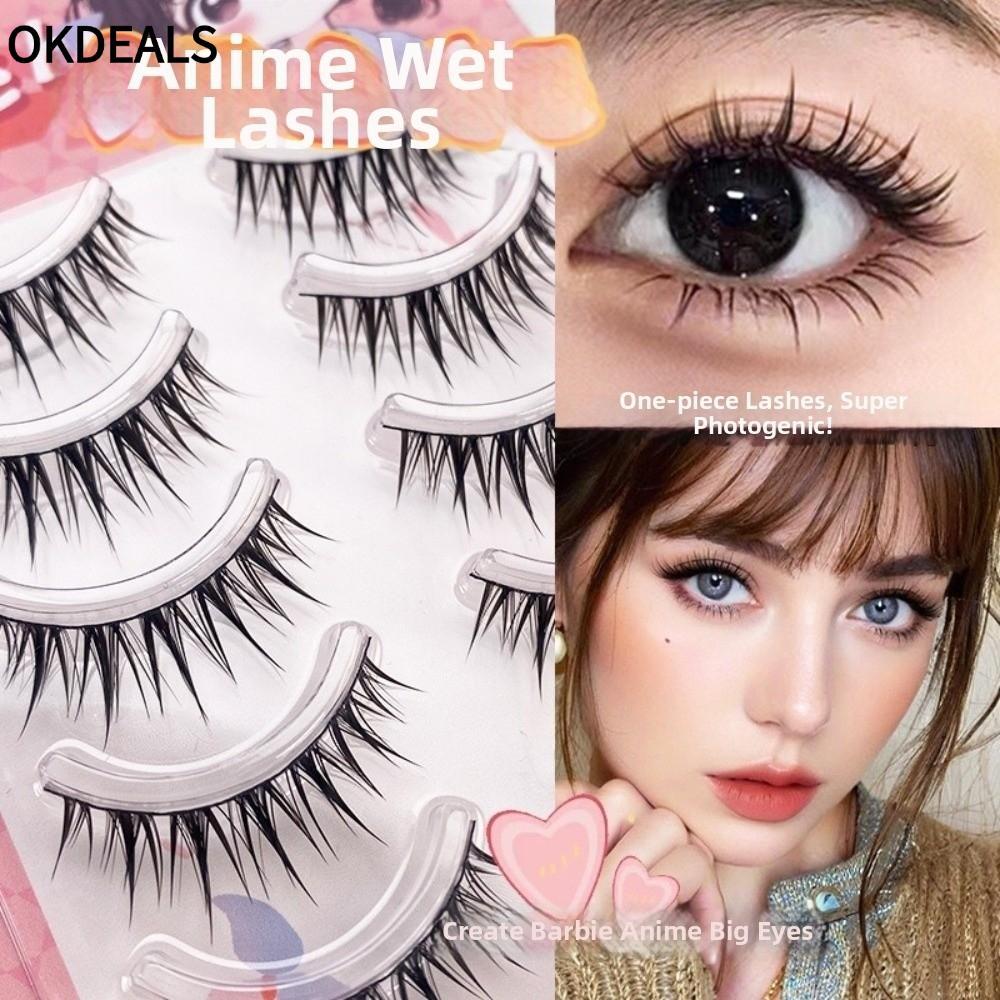 OKDEALS Anime Hoạt Hình Lông Mi Giả, Dễ Mặc 7-14MM DIY Mi Nối Dài, Trang Điểm Mắt Hợp Thời Trang Cur