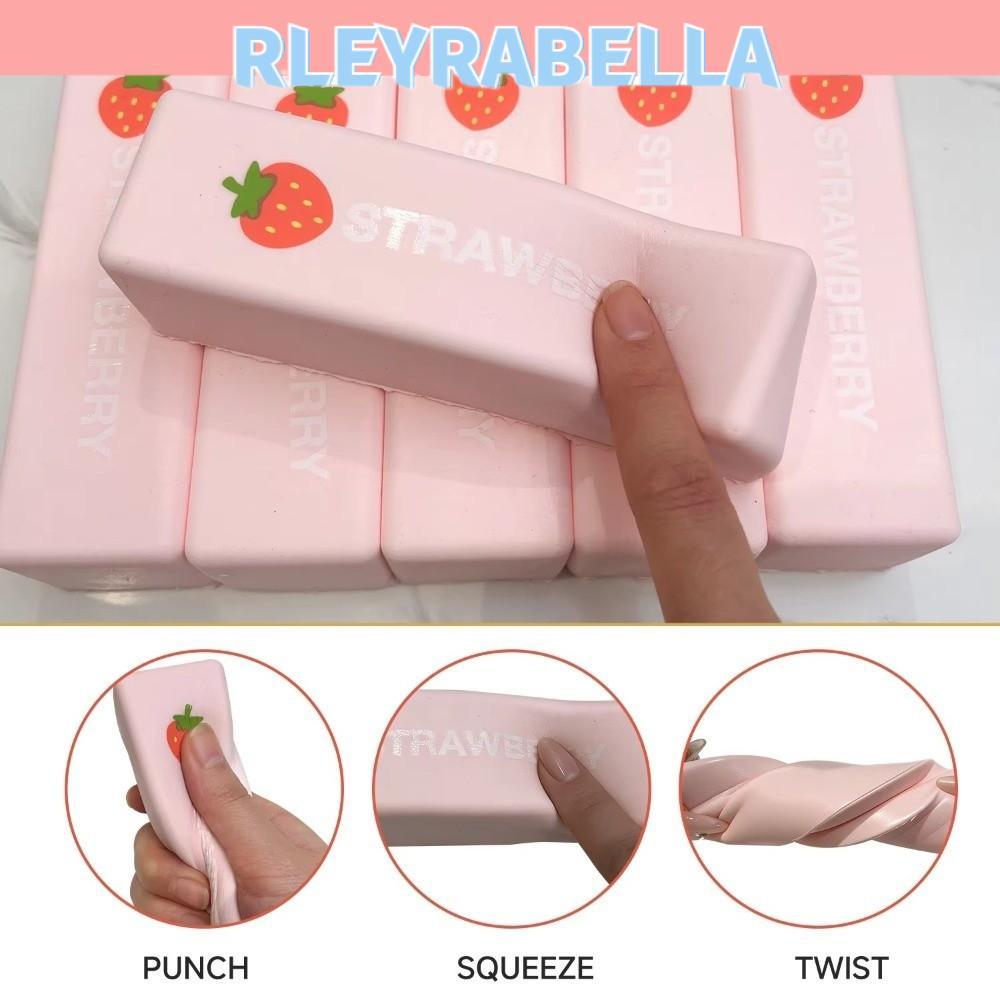 RLEYRABELLA Bóp Quả Bóng Căng Thẳng, Fidget Chậm Đàn Hồi Bơ Bóp Đồ Chơi, Quà Tặng Thư Giãn Tay Dâu D