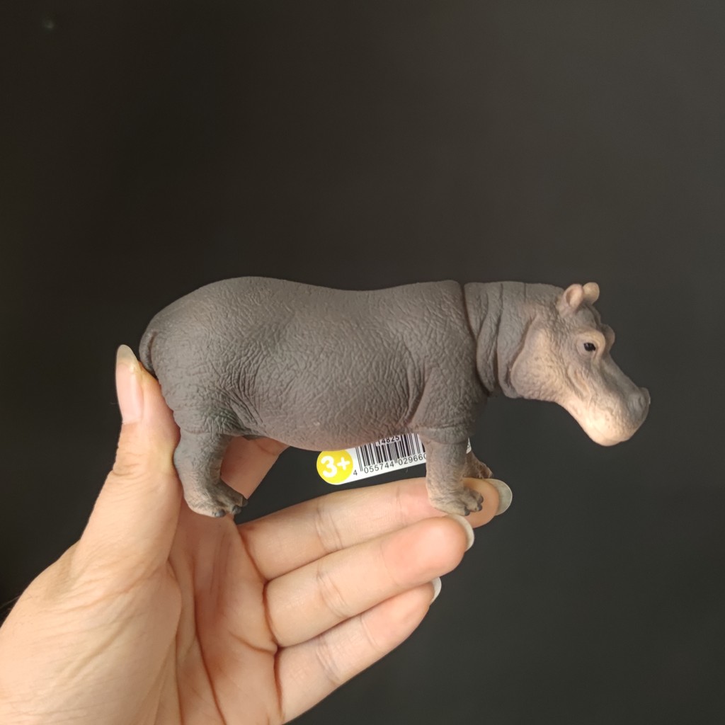 Mô phỏng Động vật hoang dã Đồ chơi trẻ em Hippo Cub Sile Little Hippo Model 14682