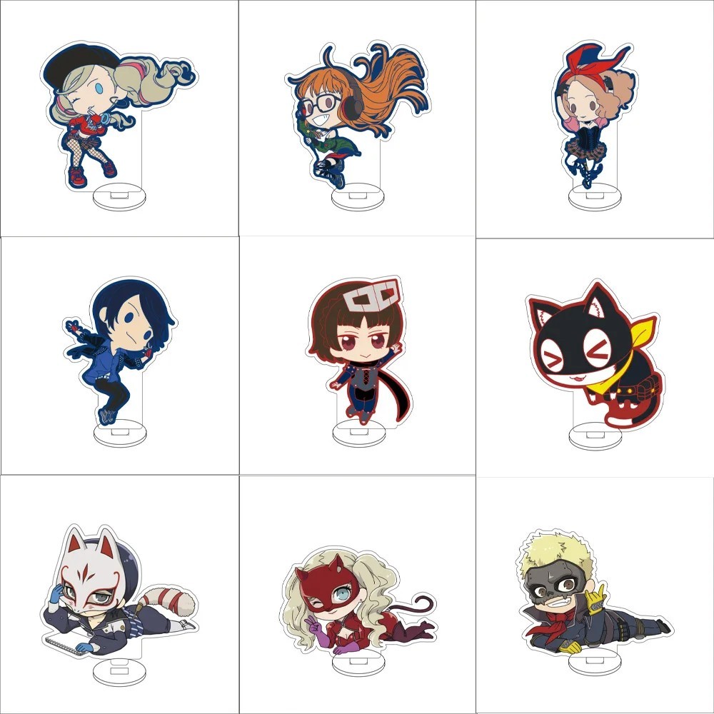 Mô Hình Standee Anime Persona 5 Mica Chibi 10cm Amamiya Ren Morgana Ryuji Sakamoto Ann Takamaki Tran