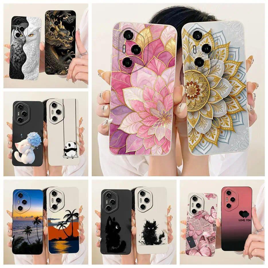 Dành Cho Honor 300 Pro Ốp Lưng AMP-AN00 Hoa Sang Trọng Kẹo Sơn Bao Silicon Mềm Cho Honor 300 Ultra H