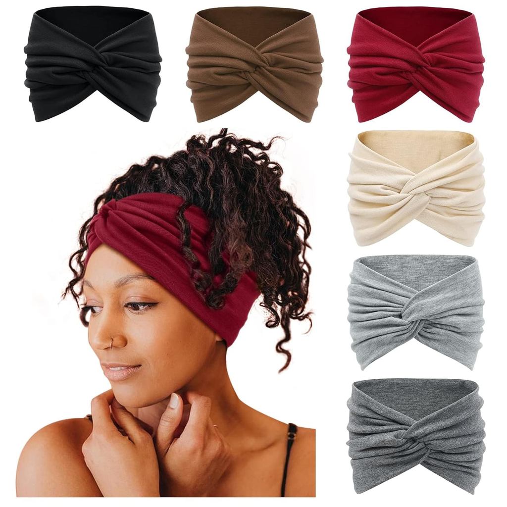 Tobeffect7 '' ExtraWideHeadbandsforWomen, LargeThickTurbanHeadband, BohoBandanaHeadBandsforWomen 'sH