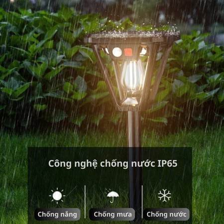 Đèn Cắm Vườn Năng Lượng Mặt Trời 2 Tính Năng Thông Minh Cảm Biến Chuyển Động Người Chống Nước IP65-đèn đường ngoài trời