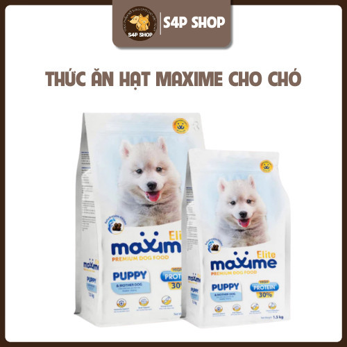 Hạt Maxime Elite Thức Ăn Cho Chó Maxime Elite Dành Cho Chó Con Và Chó Mẹ Nhiều Protein Bịch 1.5kg - 