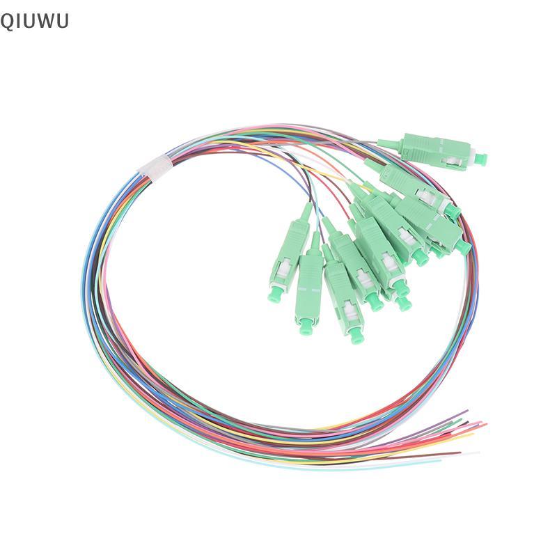 QIUWU UPC / APC 12 Gói Đầu Nối Jumper Sợi Vuông Pigtail Jumper, Dây Cáp Dẫn Màn Hình PC, Dữ Liệu Tốc