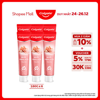  Bộ 6 Kem đánh răng Colgate thiên nhiên muối Himalaya sáng khỏe 180g 