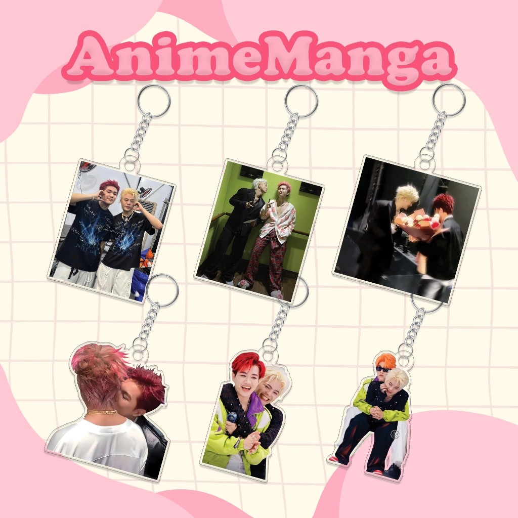 Móc khóa Rhyder và Captain Boy couple rhycap cute dễ thương chất liệu acrylic trong suốt