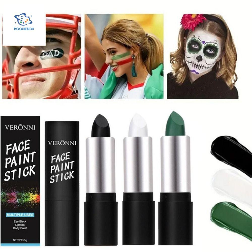 ROOKIEDD4 Halloween Face Painting Stick, Quick-Dry Sports Makeup Body Art Paint Stick, Painting Stic
