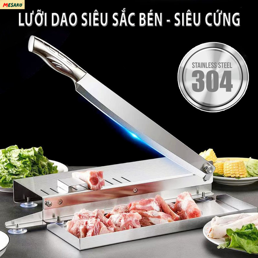 Dao Thái Thịt Dao Chặt Gà Cắt Xương Đa Năng Inox, Máy Thái Thịt Đông Lạnh Cắt Xương Chặt Gà