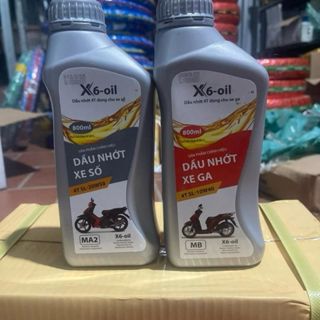 ￼Dầu Nhớt X6 0,8L Dành Cho Các Dòng Xe Ga Và Số