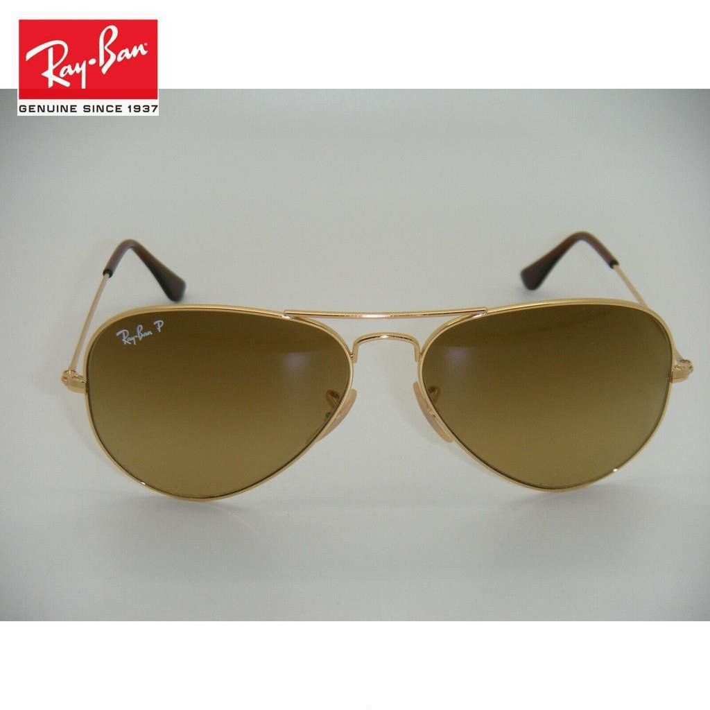 Item b7 2026 Best-Straw kP: Kính râm phi công Ray-Ban Khung phân cực Màu nâu Gradient Vàng Rb3025 b1