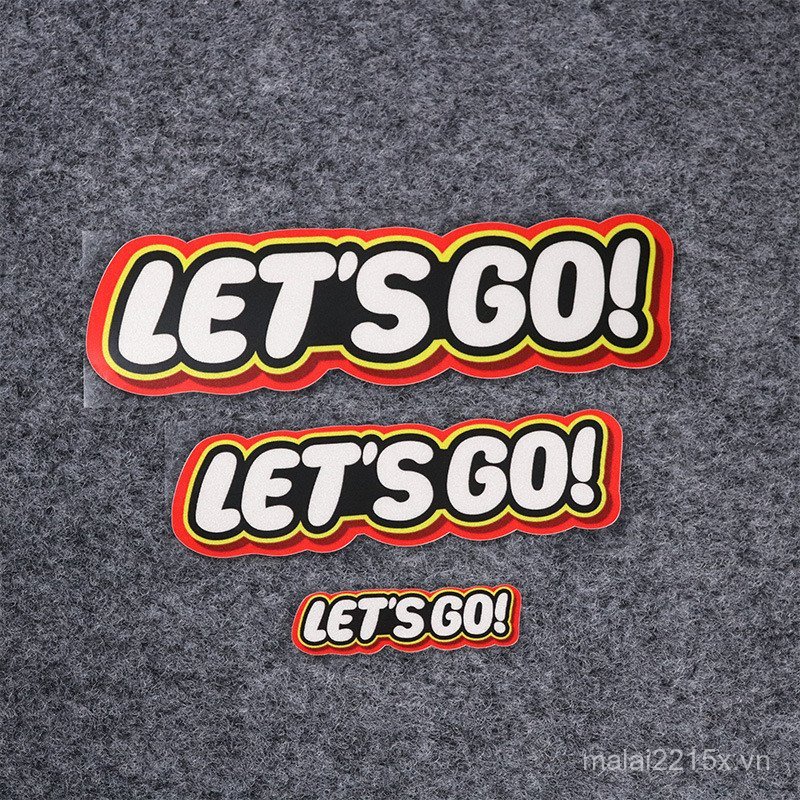 Khối Xây Dựng Đồ Chơi Xe Hơi Miếng Dán Let 's Go Body Scratch Chặn Miếng Dán Trang Trí Xe Điện Xe Má
