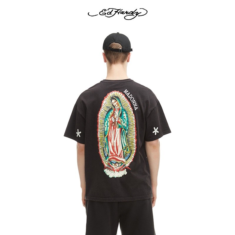Áo Thun Nữ Ed Hardy Mùa Hè, Thiết Kế Retro, Phong Cách Casual