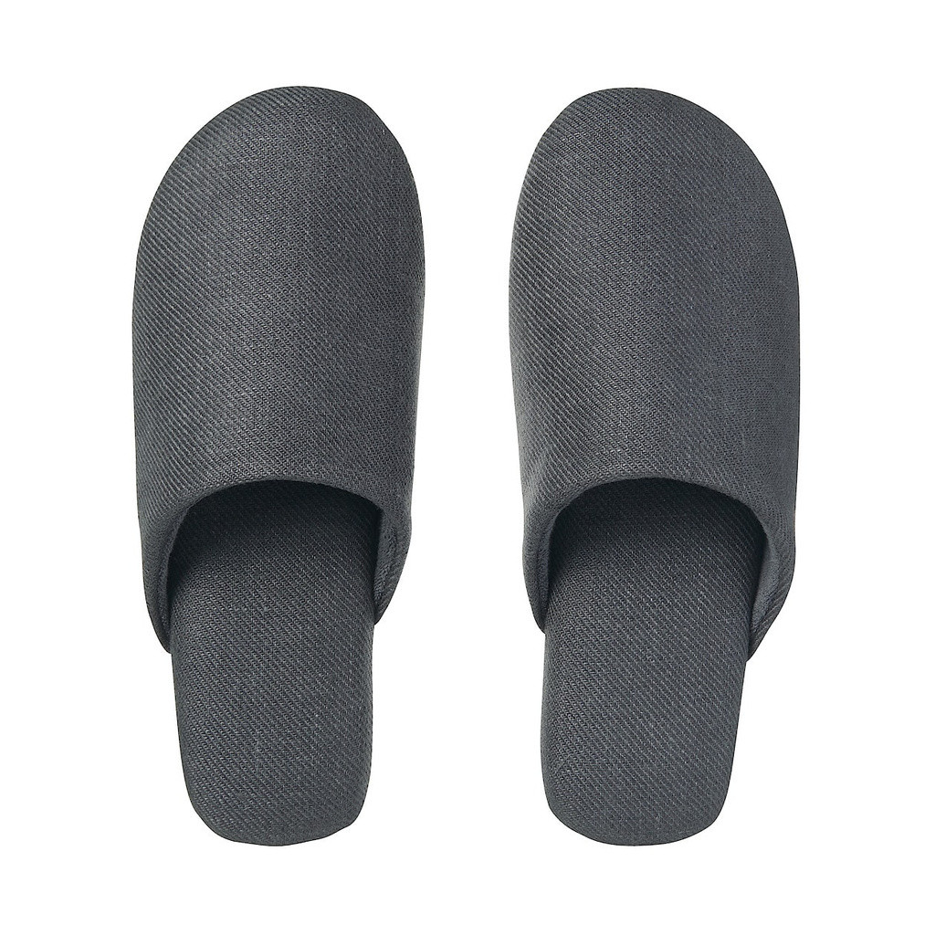 YC2 MUJI Homeware / Dép mềm vải lanh / Than