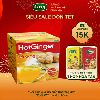  Trà Gừng Hòa Tan Cozy Từ Gừng Già Tự Nhiên Đậm Vị Gừng Vị Ngọt Dễ Uống Làm Ấm Cơ Thể  20 gói x10g  