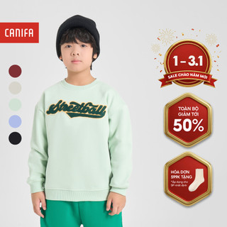  Áo nỉ unisex trẻ em CANIFA dài tay có hình in 3TW24W001 