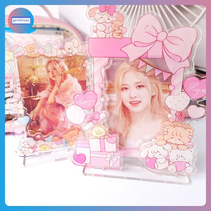 GG Hoạt Hình Acrylic Photocard Khung Hiển Thị Giá Đỡ Dễ Thương Khung Ảnh Poster Hiển Thị Đứng Ins Ng