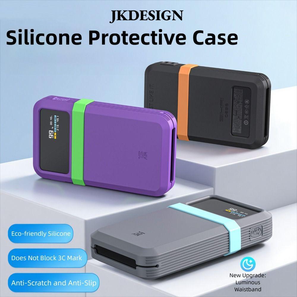 JKDESIGN Bảo vệ, Silicon mềm chống sốc, Màu trơn cầm tay chống bụi cho CUKTECH 15 Power Bank Air 150