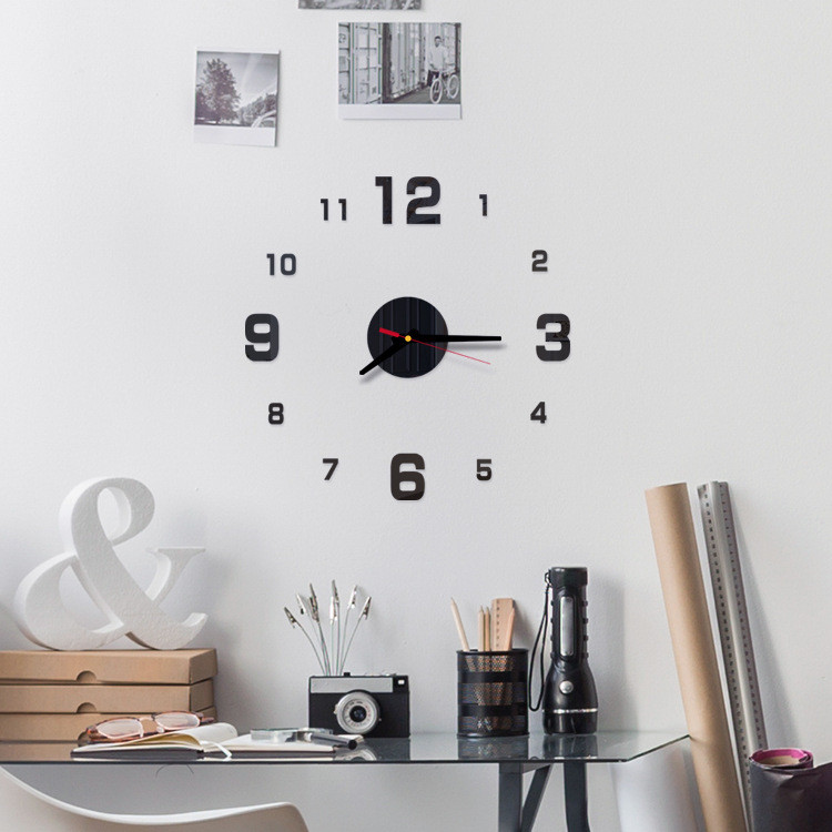 Luminous diy Wall Clock Living Room Clock Simple Silent Creative Craft Clock Home Decoration Acrylic