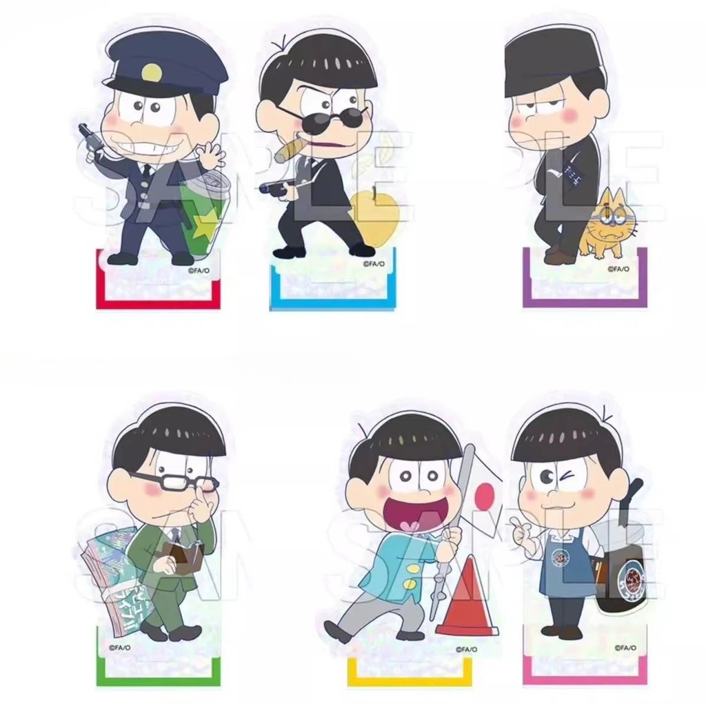 Mô hình Standee Anime Osomatsu-san Mica Acrylic trang trí Osomatsu Karamatsu Choromatsu Ichimatsu Jy