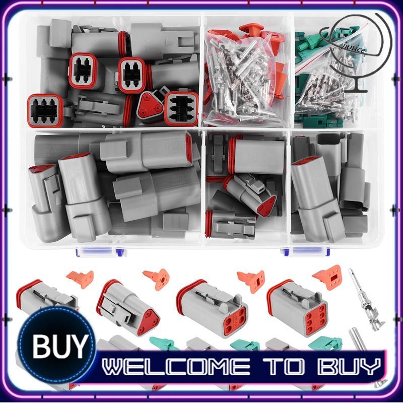 140 Cái Deutsch DT Series Bộ Đầu Nối Dây Chống Thấm Nước DT06-2 / 3 / 4 / 6S DT04-2 / 3 / 4 / 6P Ô T