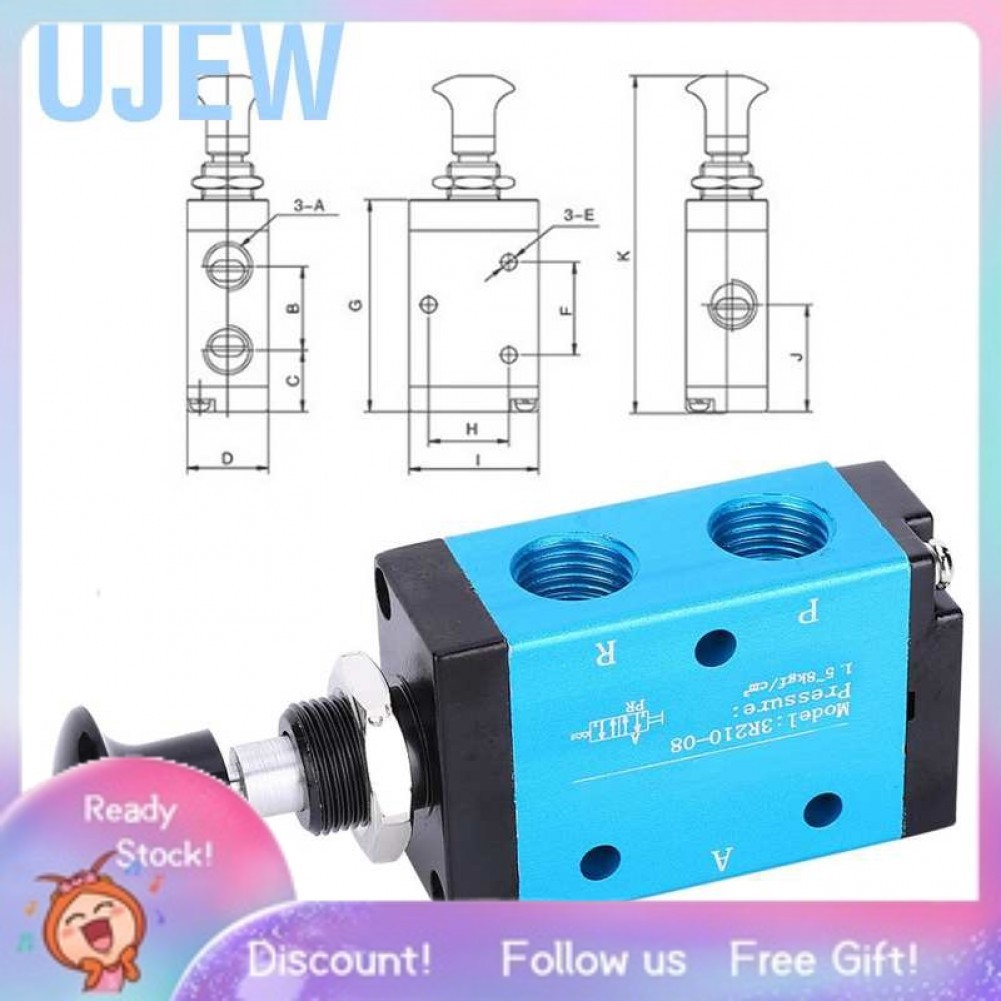 Van Điều Khiển Tay Khí Nén 3 Chiều 1 / 4 'Bspt 3r210-08