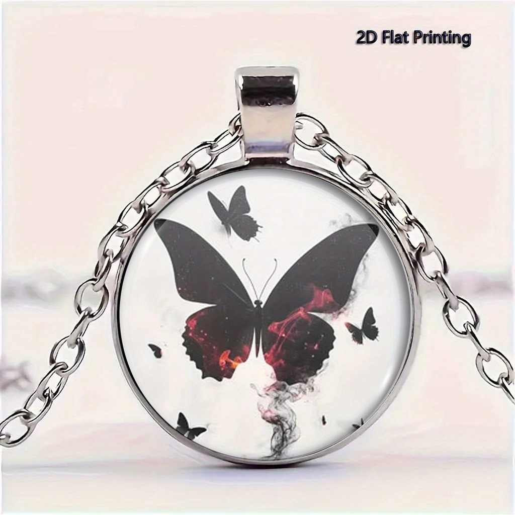 1PC 2D Flat In Hình Bướm Đen Phong Cách Vũ Trụ Vòng Cổ, Ngày Nhà Giáo / Ngày Lễ Tình Nhân / Gia Đình