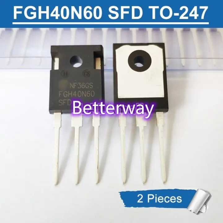 2 chiếc FGH40N60SFD TO-247 FGH40N60 FGH 40N60 SFD 40N60SFD TO247 600V / 40A IGBT Transistor cho máy 