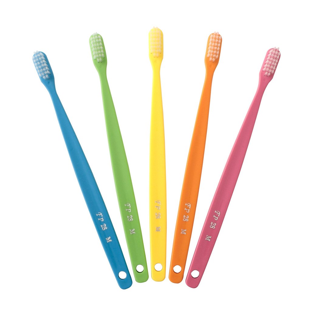 Fukuda Brush Industrial Dental Clinic Toothbrush FP28-M (Medium) - Pack of 20, Made in Japan/ Direct