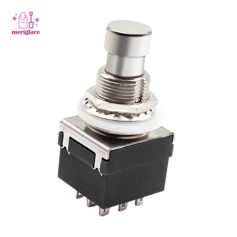 Bàn Đạp Đa Tác Dụng 3PDT 9pin Footswitch Cho Guitar Stompbox DIY Kit Phụ Kiện Nhỏ Gọn