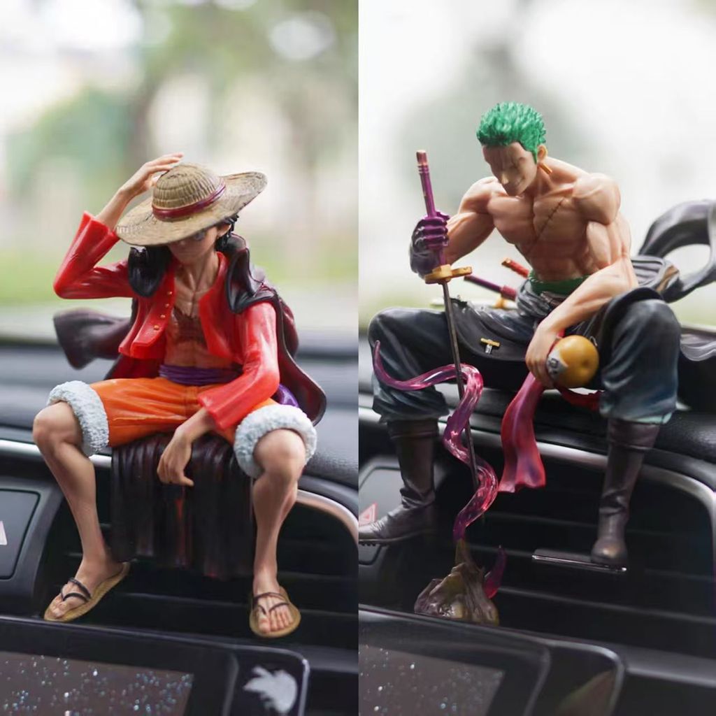 One Piece One Piece Độc Đoán Zoro Luffy Boy Đẹp Trai Xe Khung Xe Trang Trí Búp Bê Hình Quà Tặng Mô H