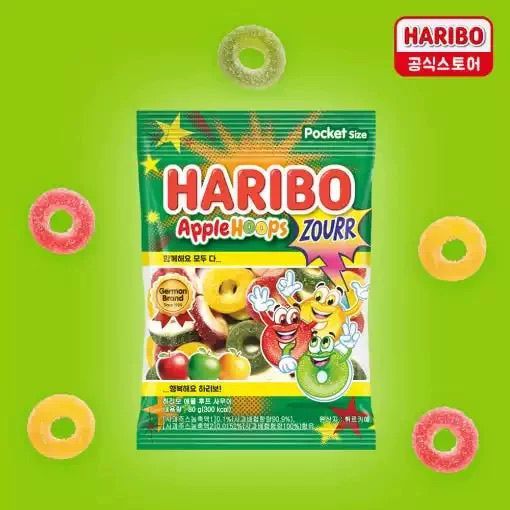 Vòng tròn táoĐức Haribo Haribo Bear Fruit Gummy More Marshmallow QQ Candy LS41626 @