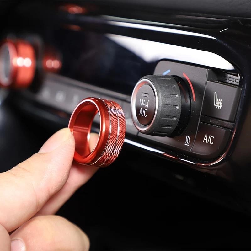 Xe Điều Khiển Trung Tâm Núm Viền Cho Xe Toyota GR Supra MK5 A90 2019-2022 Hợp Kim Nhôm Điều Hòa Khôn