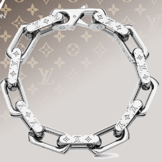 Vòng tay dây chuyền khắc Monogram Bạc / Cam / Nhiều màu sắc