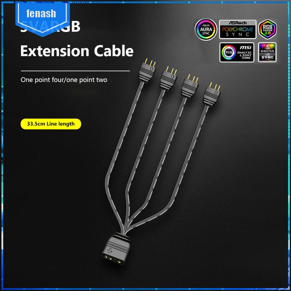 COOLMOOON 5V 3Pin Fan HUB Splitter Dây nối dài cáp nguồn cho Mainboard [fenash.vn]