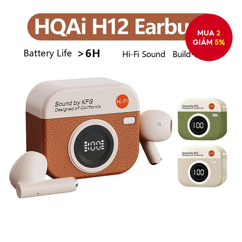 HQAi H12 Tai nghe (Tặng kèm 3 miếng dán+Tay cầm chơi game+Dây đeo) Tai nghe không dây Bluetooth Âm t