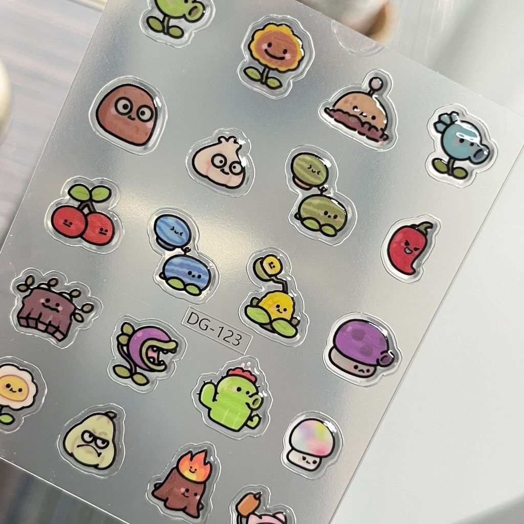 Plant Zombie mini World 5D Jelly Ba Chiều Siêu Dễ Thương diy Vỏ Điện Thoại Miếng Dán / Cốc Nước Dính