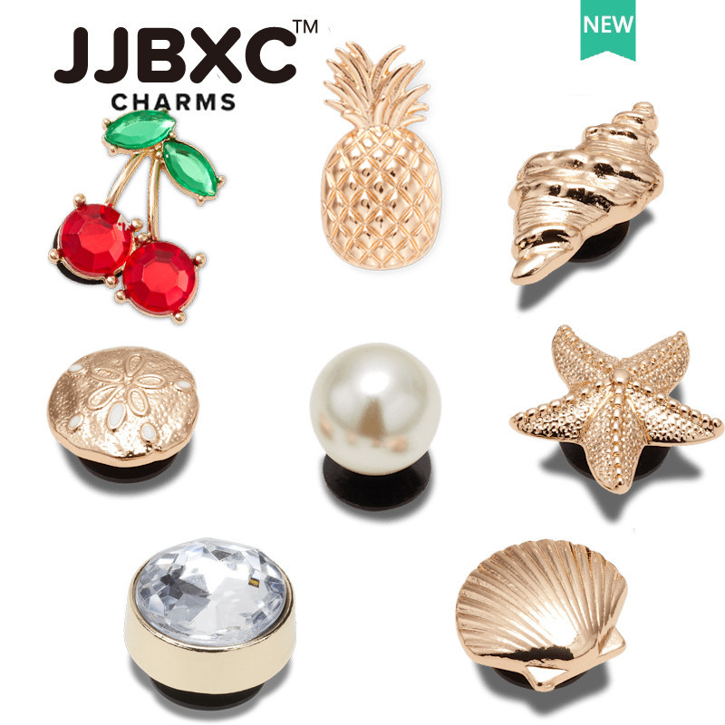 Phụ kiện giày kim loại JJBXC - Kim cương đỏ, dứa anh đào, ngọc trai vỏ ốc xà cừ, hợp kim
