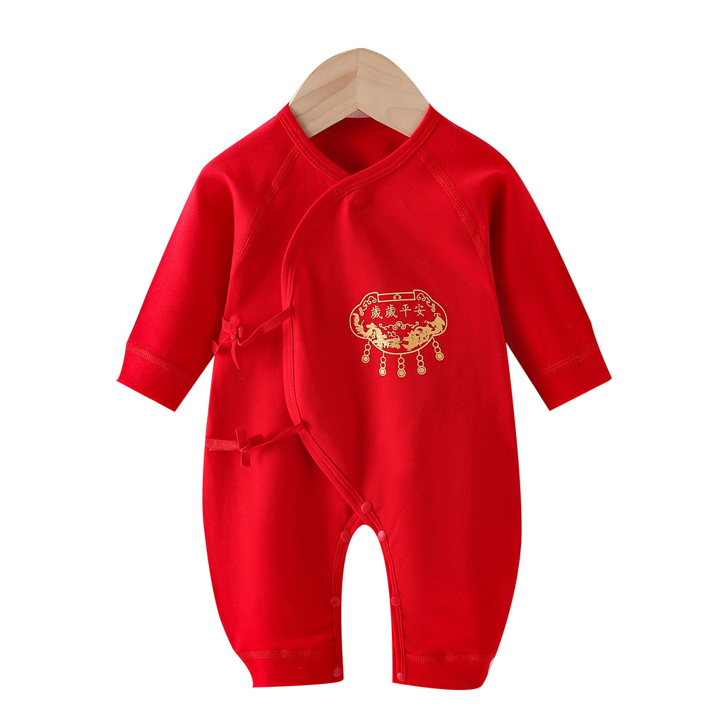 Newborn Clothes Rompers Baby New Year's Clothing Layette Jumpsuit I7O9