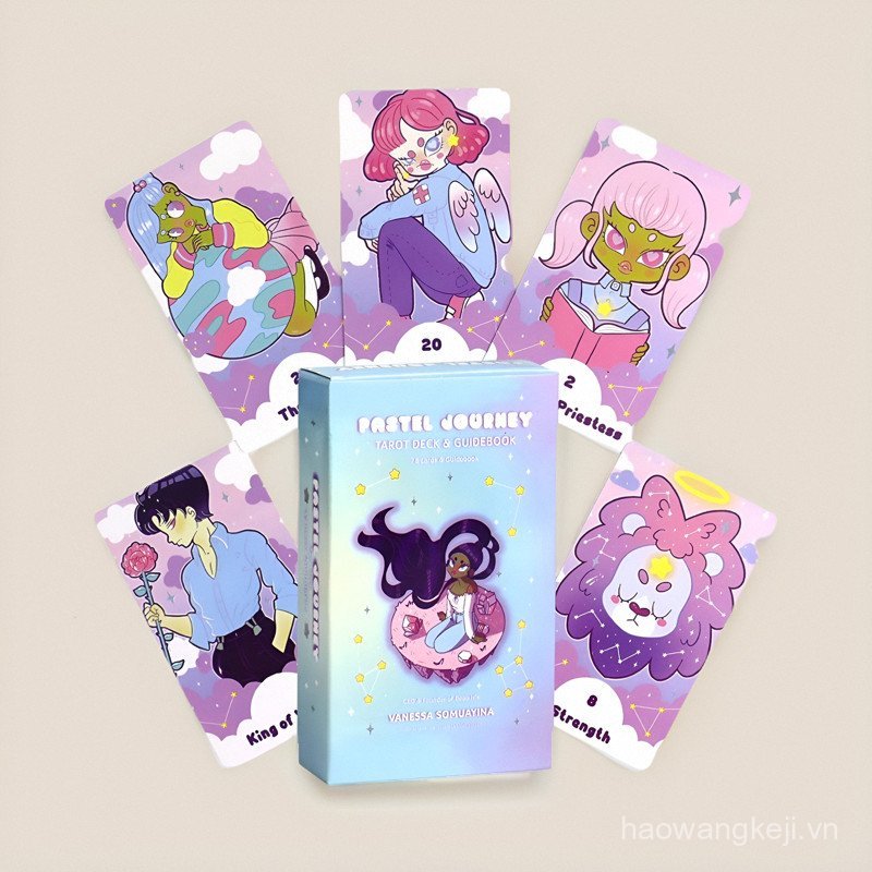 Pastel Journey Tower luo Cards Cô Gái Dễ Thương Rocarta taluo Board Game Cards