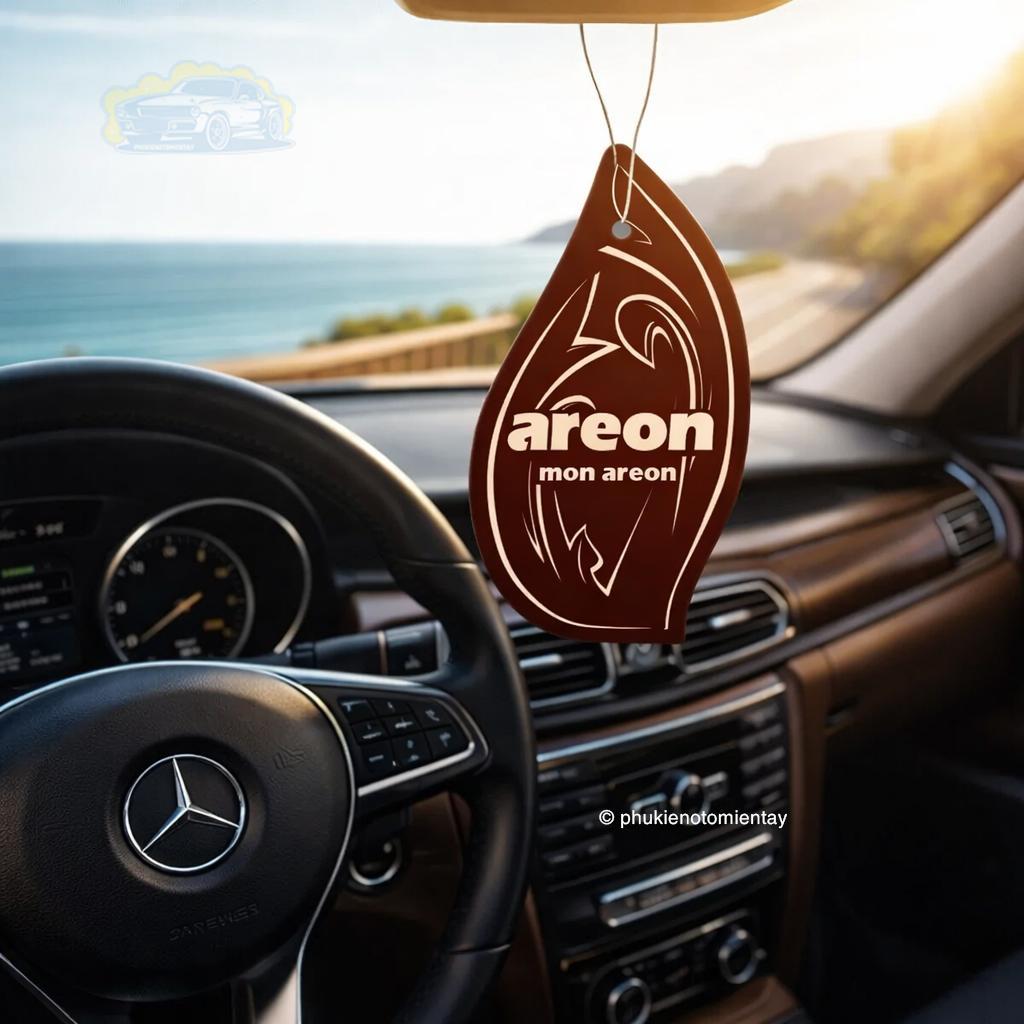 Areon Combo 5 Cái Lá Thơm Treo Xe Ô Tô Hương Cà Phê Khử Mùi Tốt Trang Trí Nội Thất Xe Hơi Nhập Khẩu Chính Hãng 4