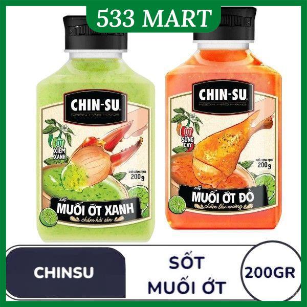 Xốt Muối Chấm Ớt Xanh / Ớt Đỏ Chinsu 200g