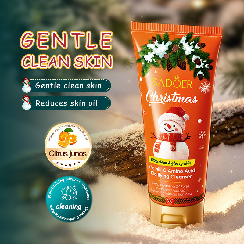SADOER Christmas Vitamin C Amino Acid Cleanser Facial Cleanser Cross