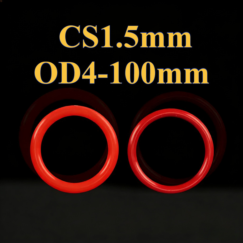 CS1.5mm * OD4-100mm Gioăng SILICON chịu nhiệt cao/Vòng đệm cao su oring/chống ăn mòn hóa học(YDD-LD-