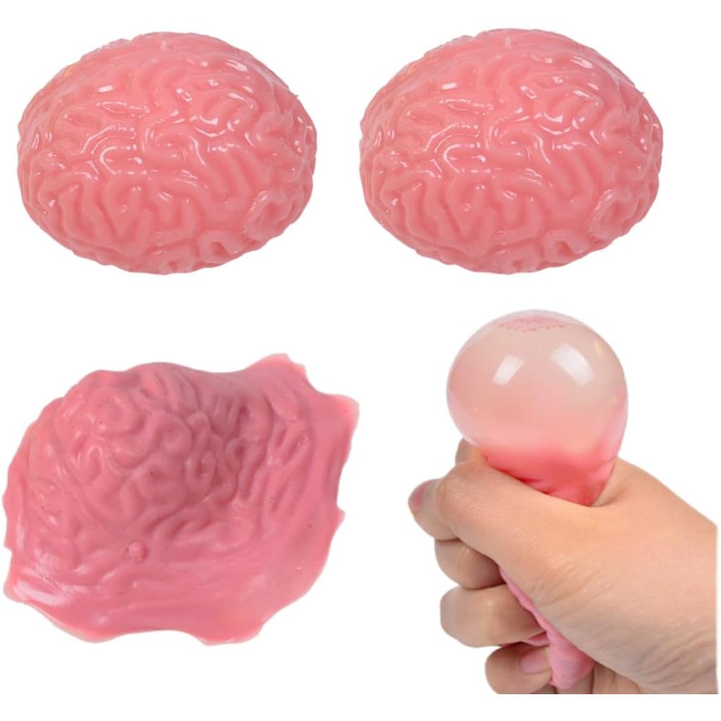 1 Cái Squishy Brain Fidget Splat Ball Giảm Căng Thẳng Cảm Giác Đồ Chơi Mềm Ngộ nghĩnh Não Giả Hallow