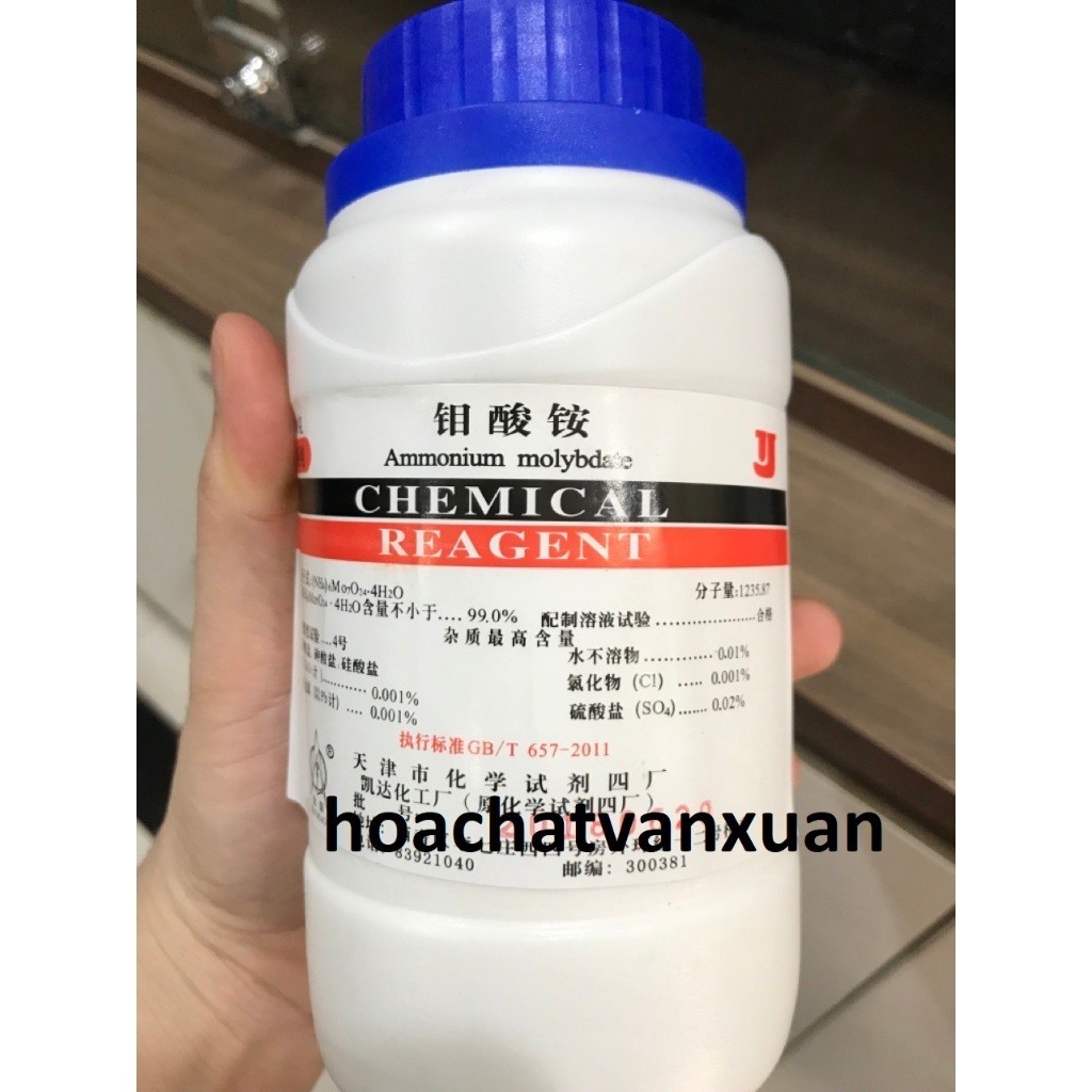 Chất ammonium molybdate amoni molybdat lọ 500g HCPTN