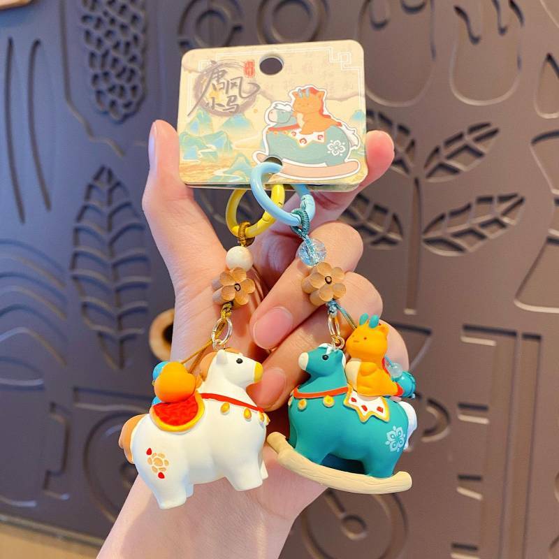 【Ready Stock】 New Year of Horse Keychain Pendant Tang Style Pony 2026 Year of Horse Immediately Ruyi