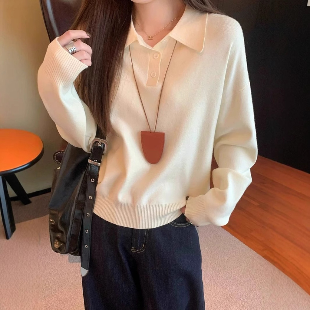 Áo Len Dài Tay Thiết Kế Lông Cừu Andy Phong Cách Hàn Quốc, Phù Hợp Mùa Xuân